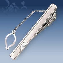 Metal Tie Clip Men's Suit Chain Simple Pattern Business Elegant Diamond Tie Clip