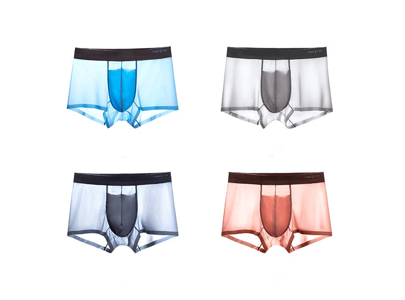 Ice silk underwear men's summer breathable ultra-thin quick-drying boxer