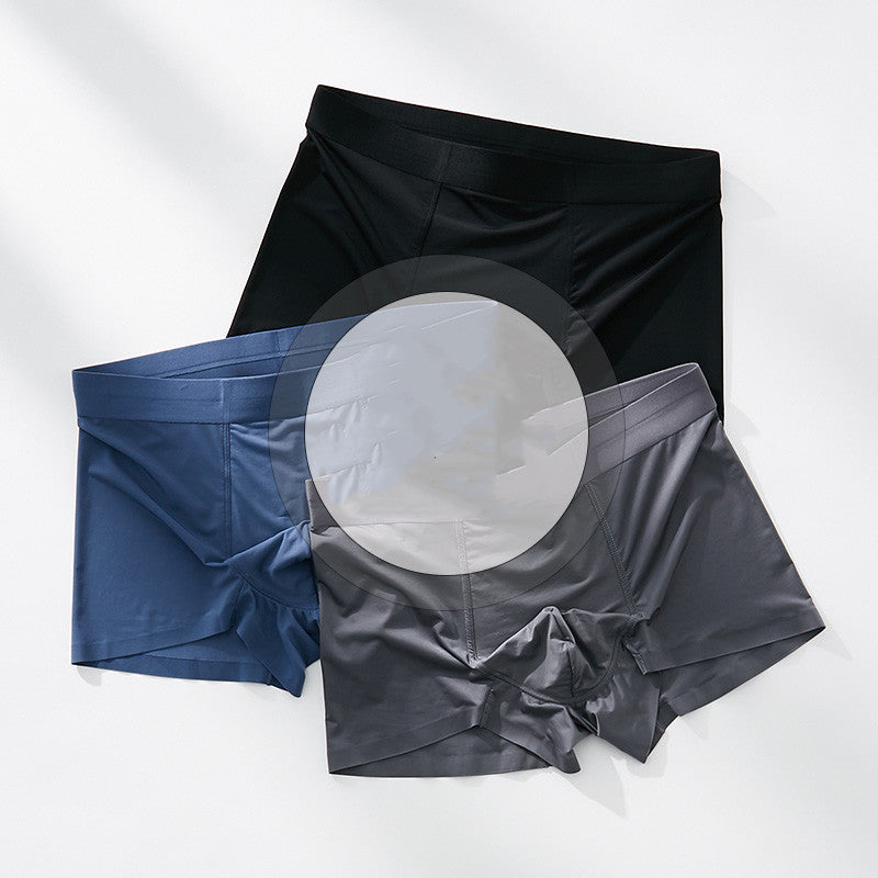 Men's Ice Silk Seamless Boxer Pants