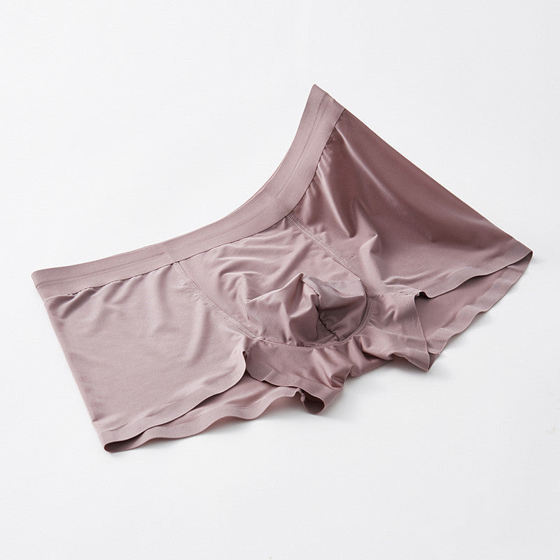 Men's Ice Silk Seamless Boxer Pants