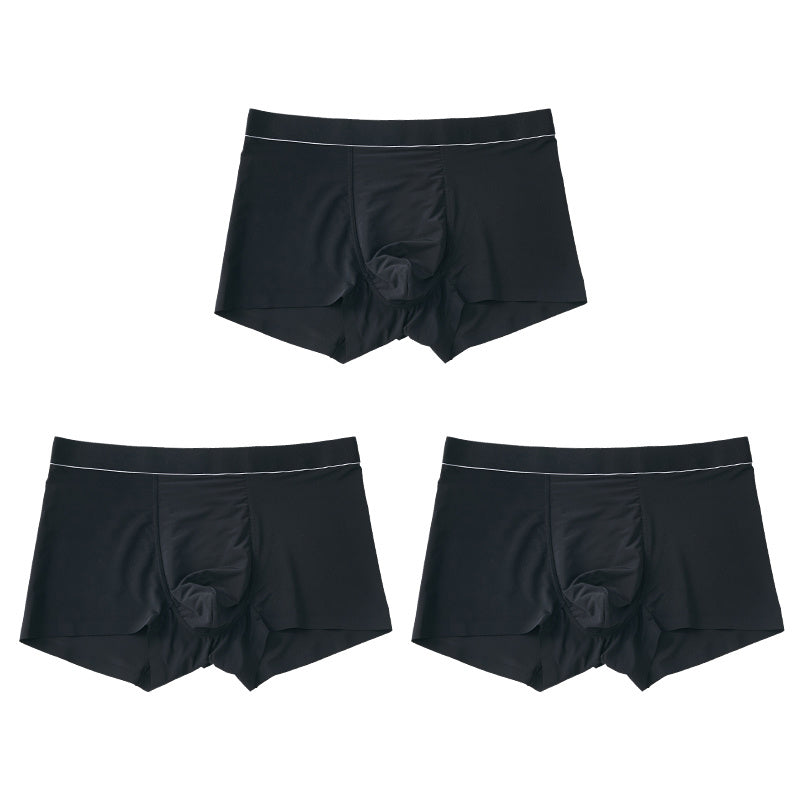 Men's Ice Silk Seamless Boxer Pants