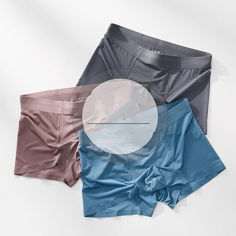 Men's Ice Silk Seamless Boxer Pants