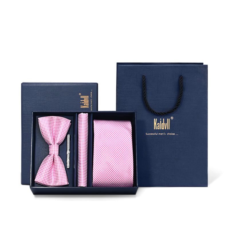 Four Piece Suit With Embroidered Tie