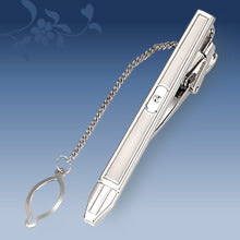 Metal Tie Clip Men's Suit Chain Simple Pattern Business Elegant Diamond Tie Clip