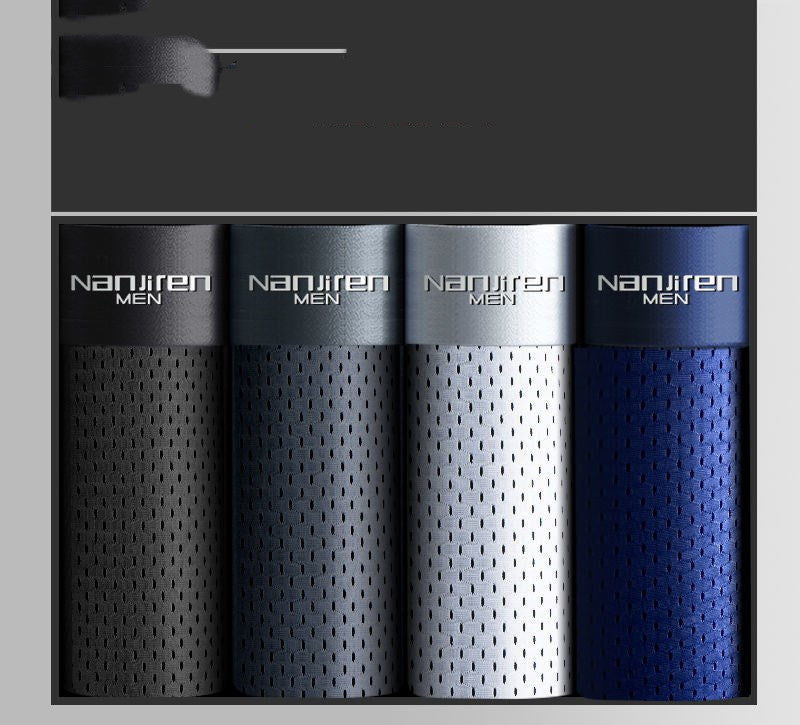 Men's Breathable Mesh Ice Silk Thin Underwear