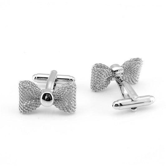 Bow Tie Flower Bow Tie Shape French Tie Clip Cufflinks Set