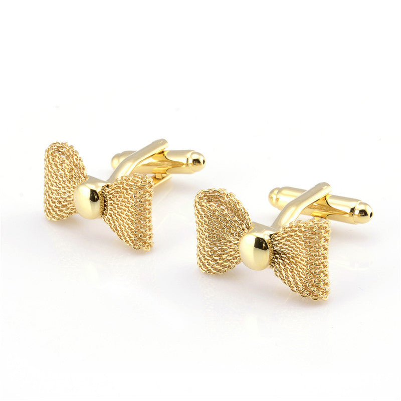 Bow Tie Flower Bow Tie Shape French Tie Clip Cufflinks Set