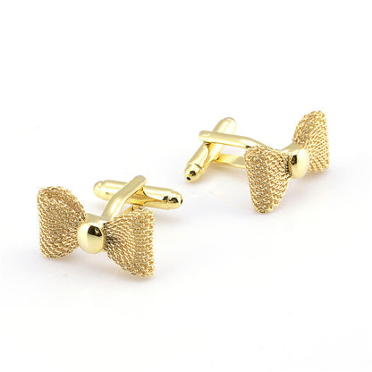 Bow Tie Flower Bow Tie Shape French Tie Clip Cufflinks Set