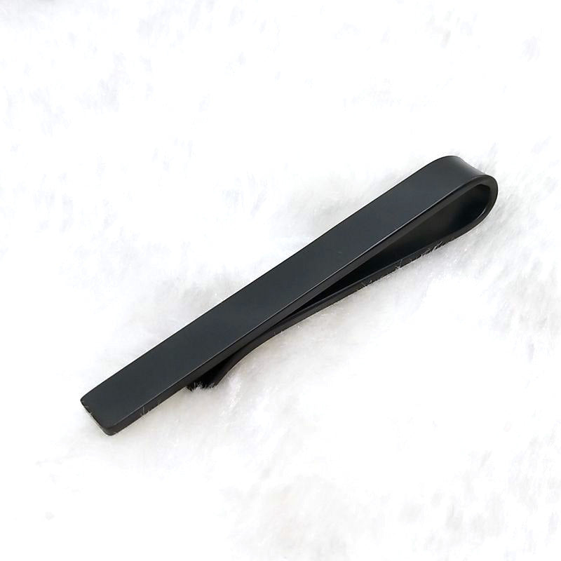 Men's Simplicity Titanium Steel Tie Pin Frosted Neckline Clip