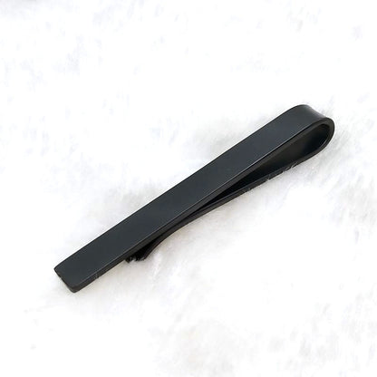 Men's Simplicity Titanium Steel Tie Pin Frosted Neckline Clip