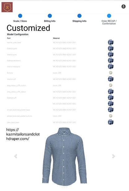 FLANNEL SHIRTS KD_704 CHECK SERIES CUSTOMIZED
