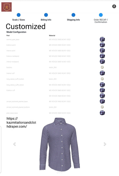FLANNEL SHIRTS KD_705 CHECK SERIES CUSTOMIZED