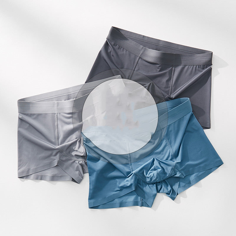 Men's Ice Silk Seamless Boxer Pants