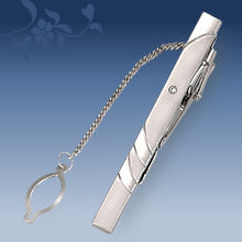 Metal Tie Clip Men's Suit Chain Simple Pattern Business Elegant Diamond Tie Clip