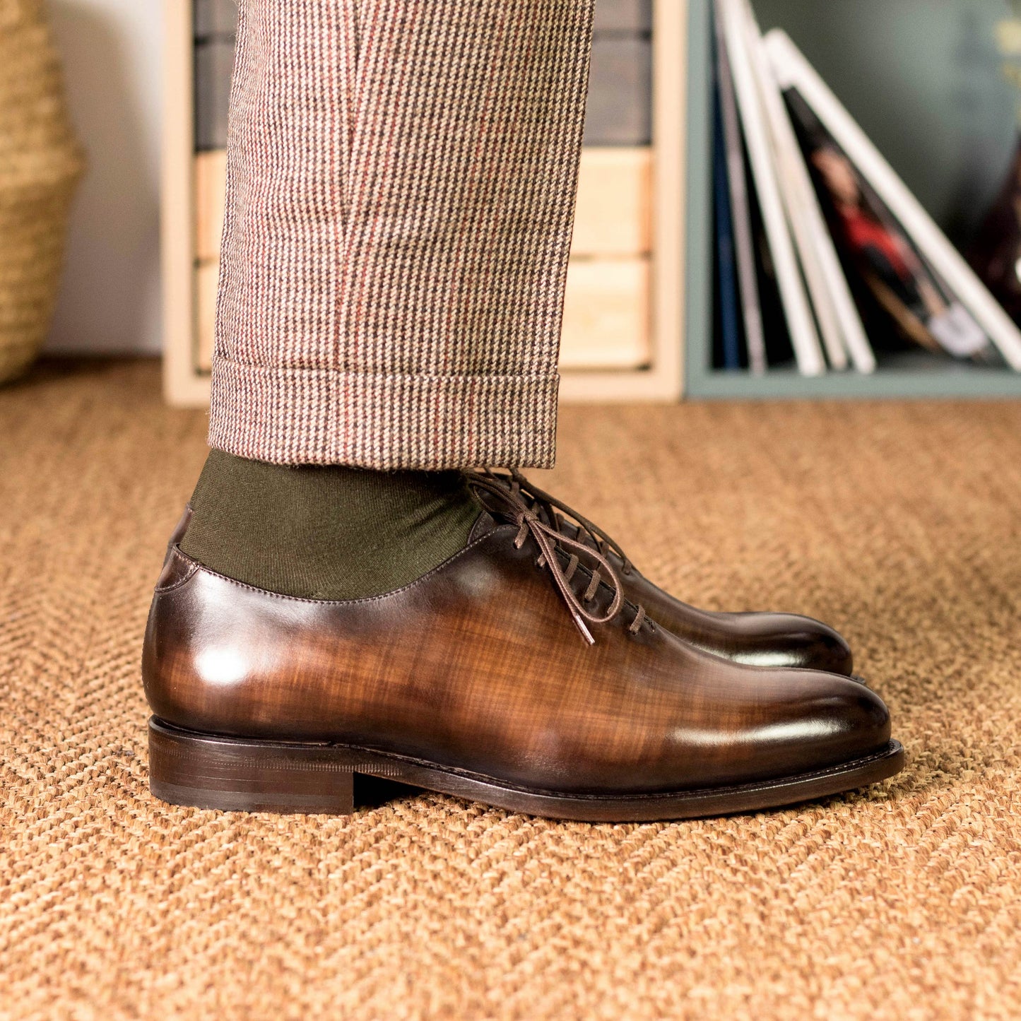 Men's Dress Shoes_Whole Cut_Papiro Patina # KD5249