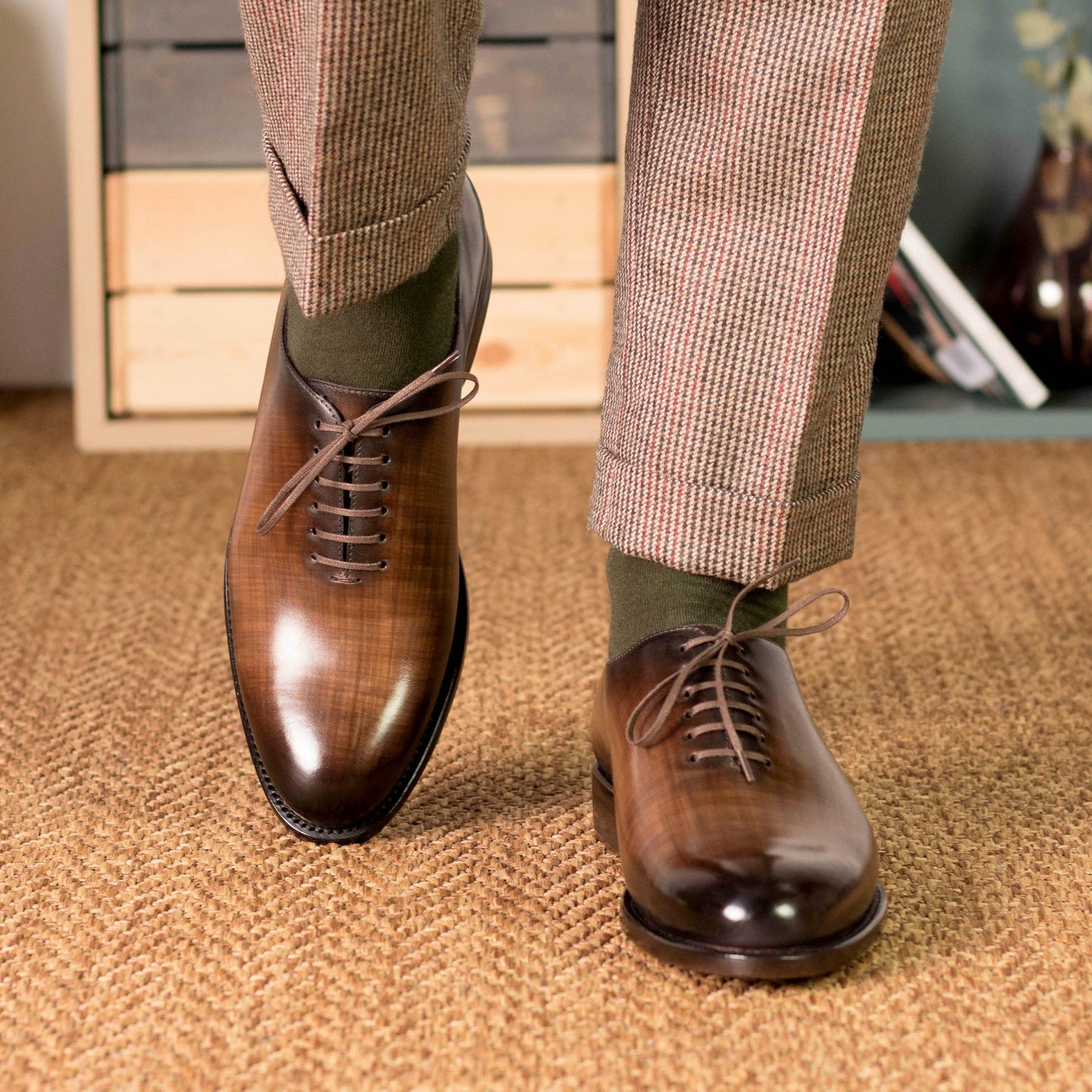 Men's Dress Shoes_Whole Cut_Papiro Patina # KD5249