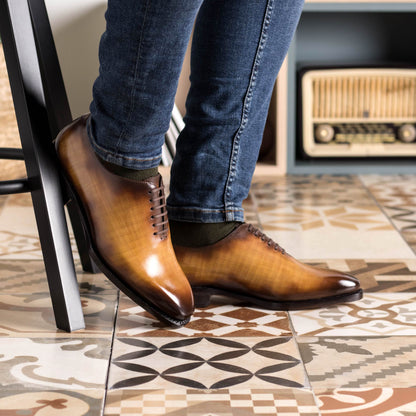 Men's Dress Shoes_Whole Cut_Papiro Patina # KD5249