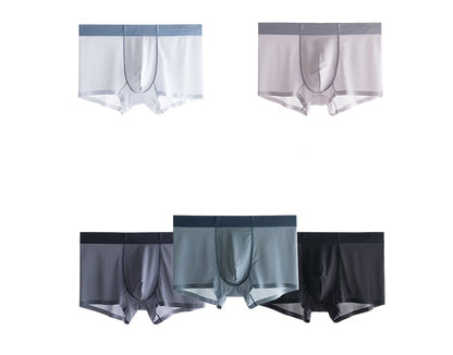 Ice silk underwear men's summer breathable ultra-thin quick-drying boxer