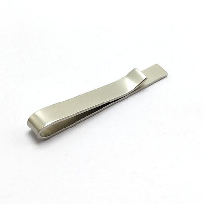 Men's Simplicity Titanium Steel Tie Pin Frosted Neckline Clip