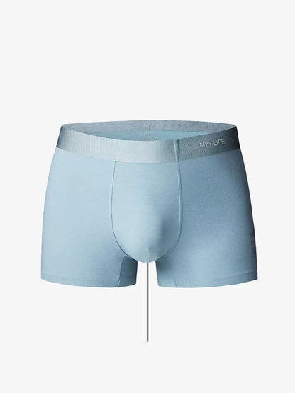 Seamless Cotton Breathable Antibacterial Youth Business Solid Color Boxer Briefs
