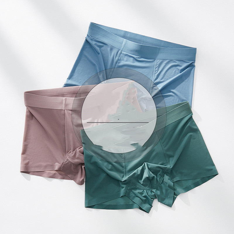 Men's Ice Silk Seamless Boxer Pants