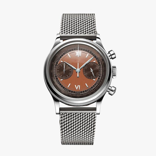 Retro Men's Multifunctional Genuine Leather Quartz Watch