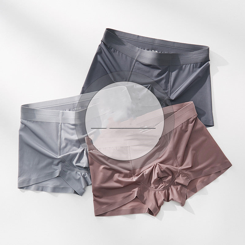 Men's Ice Silk Seamless Boxer Pants