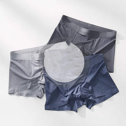 Men's Ice Silk Seamless Boxer Pants