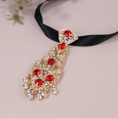 Men's Suit Metal Diamond-encrusted Tie Dress And Bow Tie