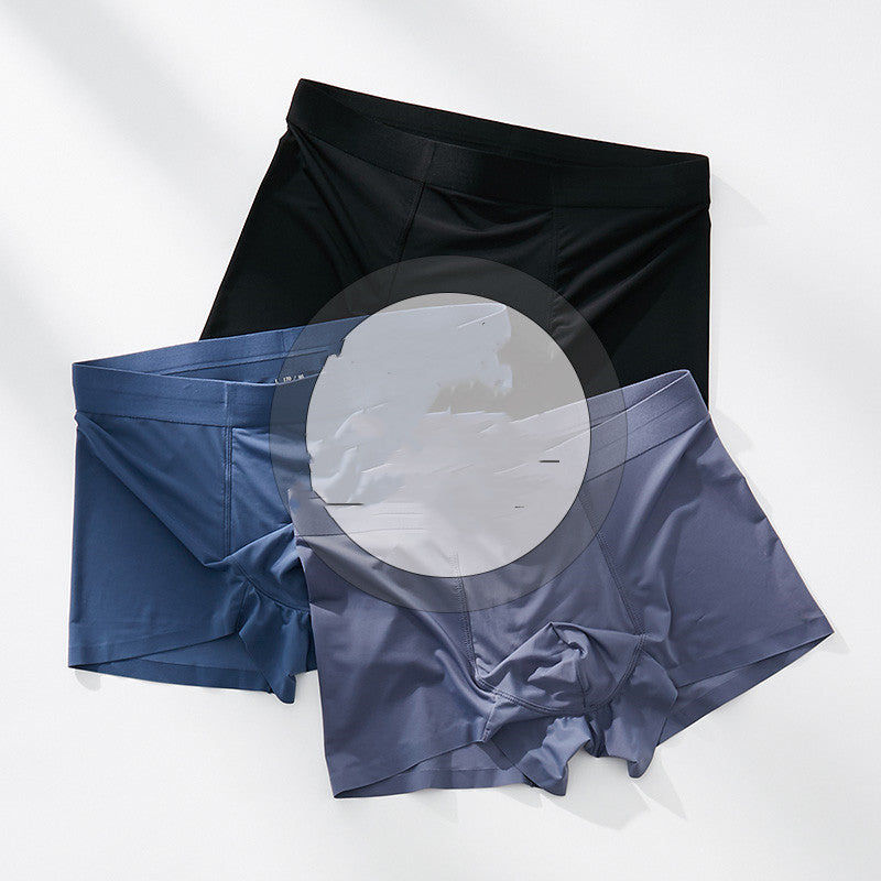 Men's Ice Silk Seamless Boxer Pants