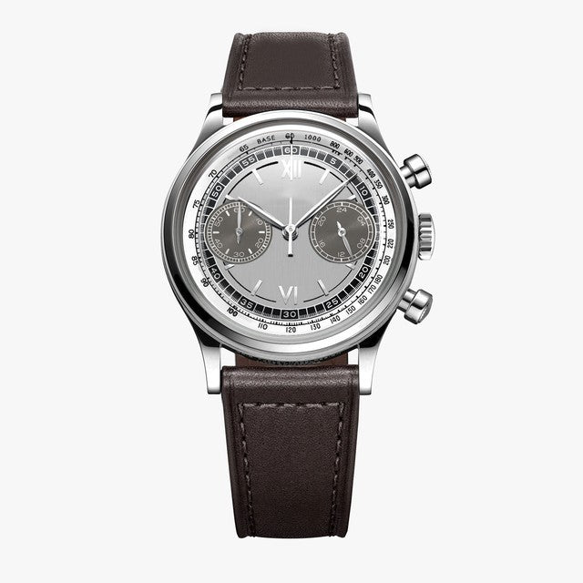 Retro Men's Multifunctional Genuine Leather Quartz Watch